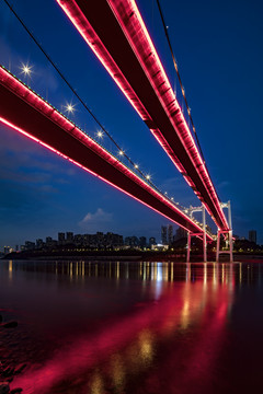 鹅公岩大桥夜景