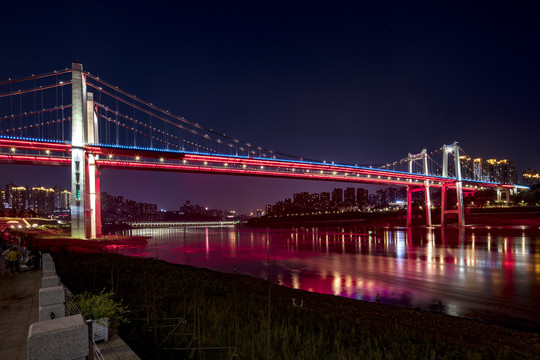 鹅公岩大桥夜景