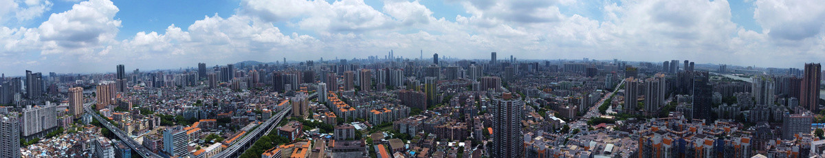 广州海珠区城市建筑航拍