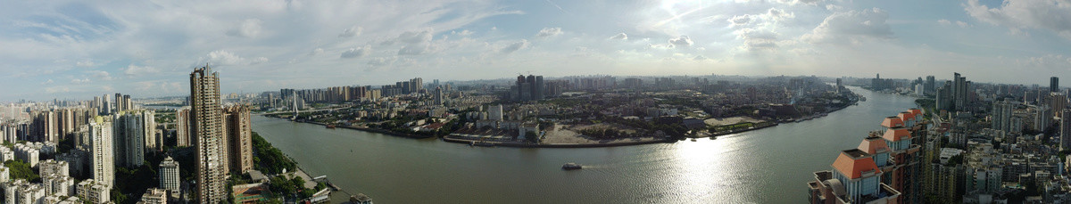 广州海珠区城市建筑航拍