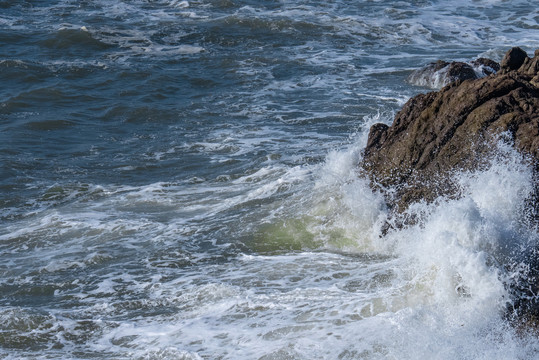 大海海浪岩石浪花