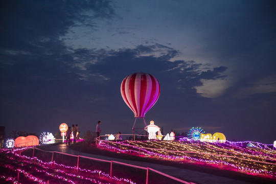 梦幻灯彩灯展夜景