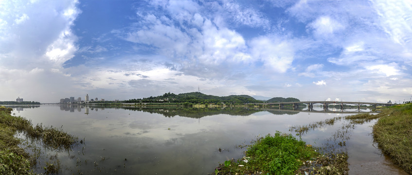 浙江兰溪兰江南门大幅全景