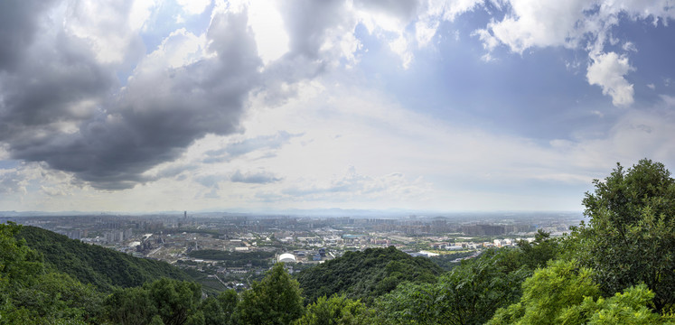 杭州半山俯瞰城西大幅全景