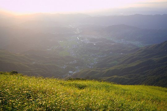 高山日落