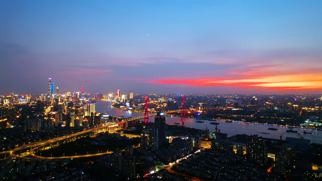 杨浦大桥夜景