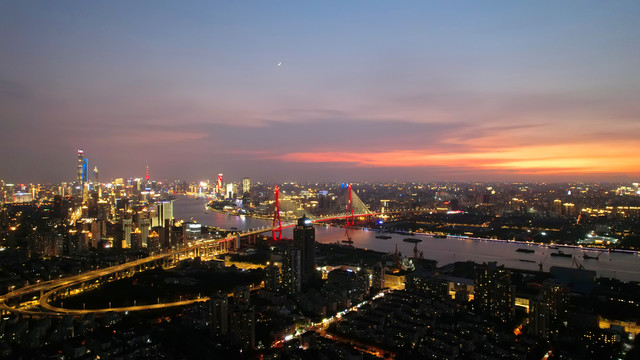 杨浦大桥夜景