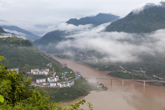 四川宜宾金沙江向家坝库区风景