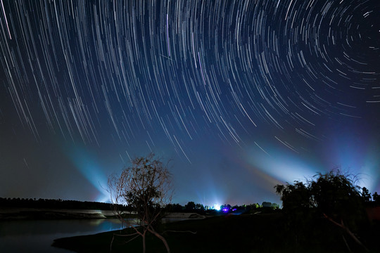 南阳鸭河口水库星空