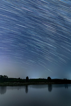 南阳鸭河口水库星空