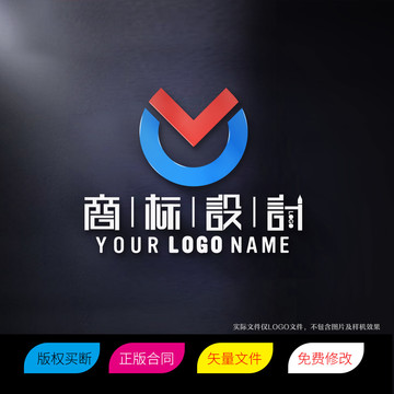 OV字母商标LOGO