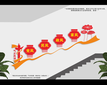 廉政楼梯文化墙