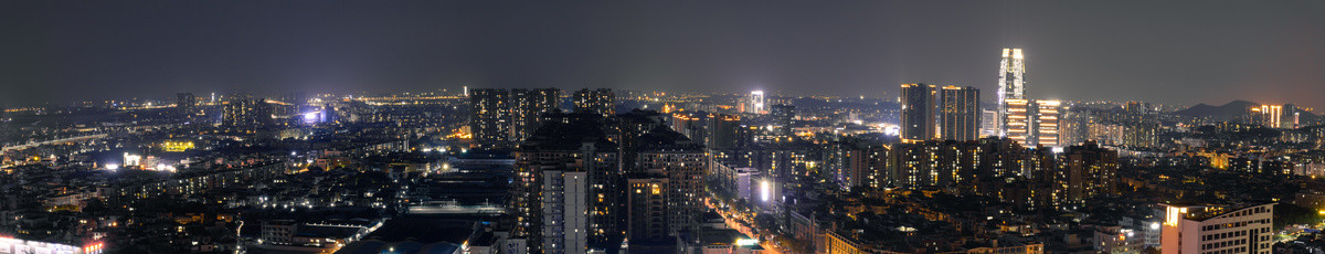 广东顺德容桂夜景全景图