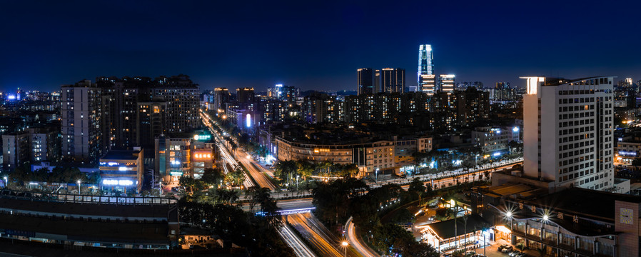 广东顺德容桂夜景全景图