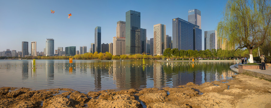 合肥天鹅湖全景图