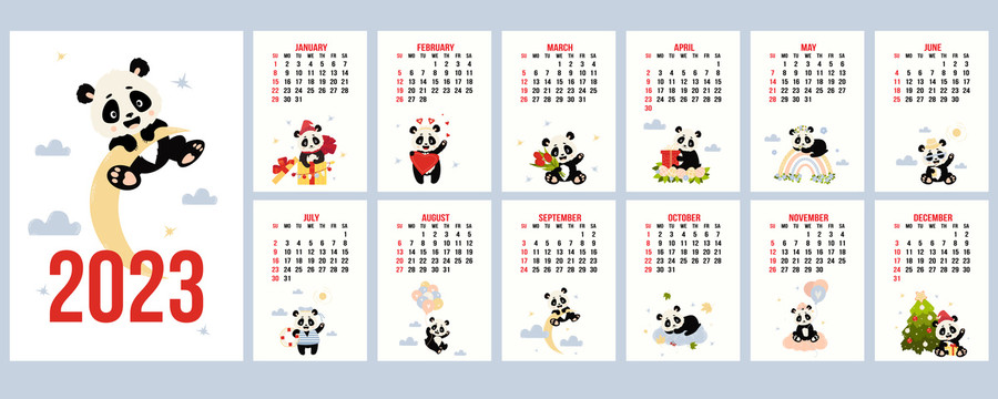 熊猫日历