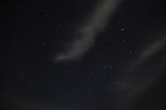 星空夜景户外露营北斗七星