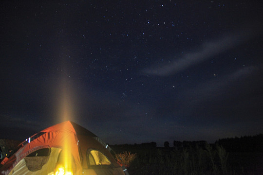 星空夜景户外露营帐篷北斗七星