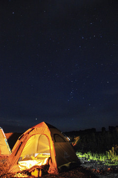 星空夜景户外露营帐篷北斗七星