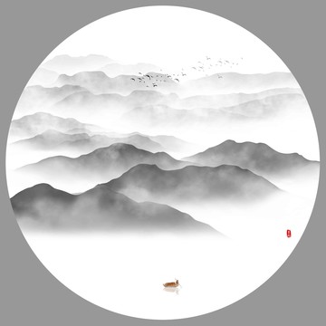 水墨山水画