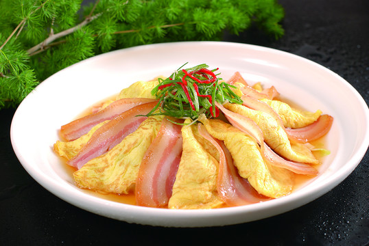 咸肉蒸豆角