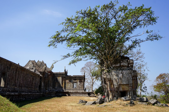 柬埔寨柏威夏寺废墟