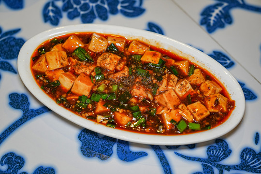麻婆豆腐美食中国菜