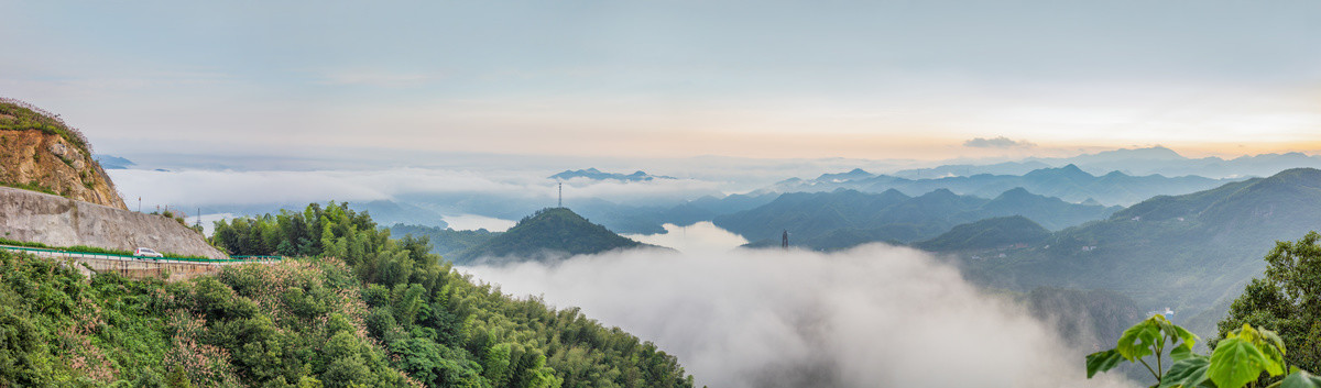 响洪甸水库日出全景图