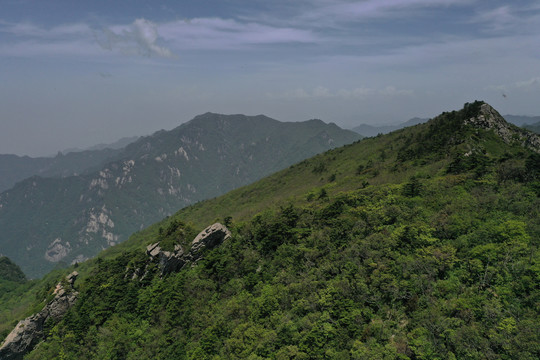 航拍山脉山川秦岭