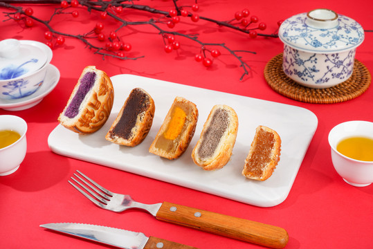 中秋节苏式广式月饼糕点