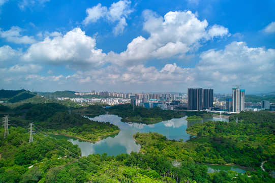 山水深圳坪山炳坑水库龙岗高楼