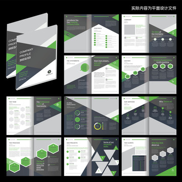 绿色通用画册cdr设计模板