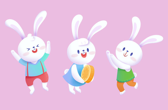 快乐跳舞白兔角色集合