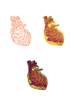 多边形心脏插画
