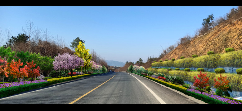 乡村道路挡墙改造效果图