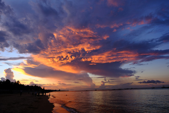 海边夕阳