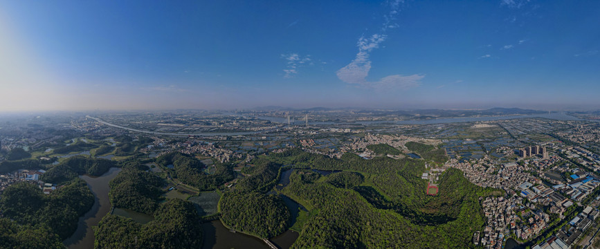 蓝天白雲青山顺德均安