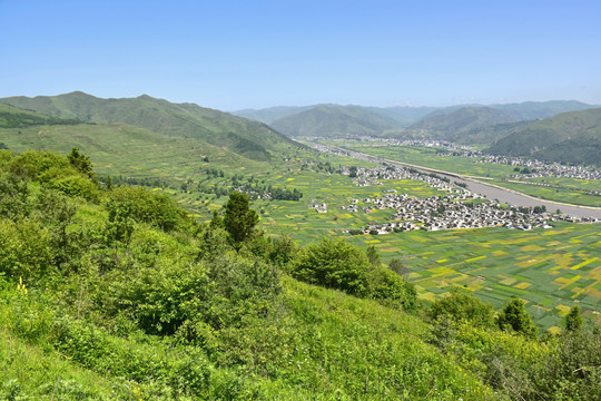 蓝天绿树新农村