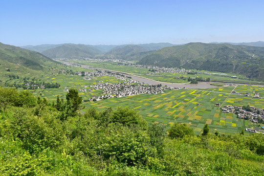 蓝天绿树新农村