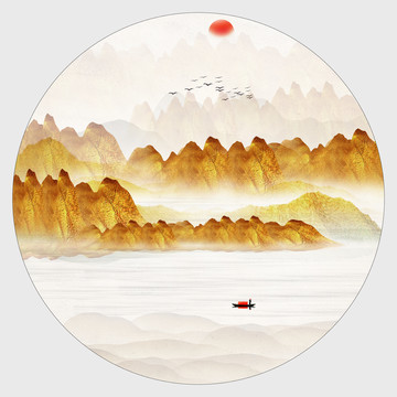 中式山水画