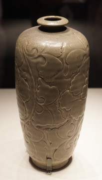 人気商品超目玉 目玉商品 中国古美術品、耀州窑刻花鳥小口四系花瓶