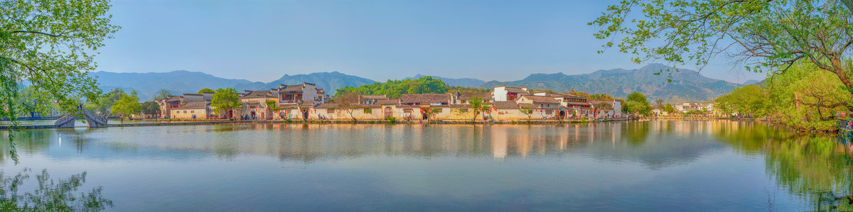 宏村南湖全景图
