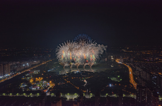 暨阳湖中秋烟花