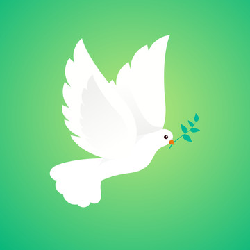 世界和平日放飞和平鸽希望插画