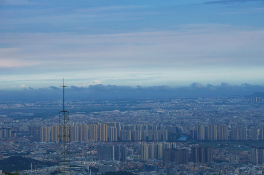 泉州湾都市风光航拍