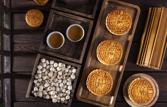中国传统节日中秋节美食月饼