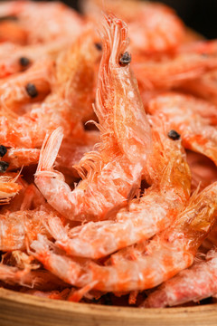 新鲜的大红虾皮