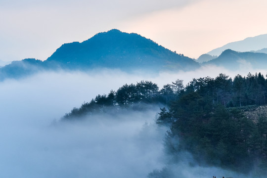 江南山水田园山村