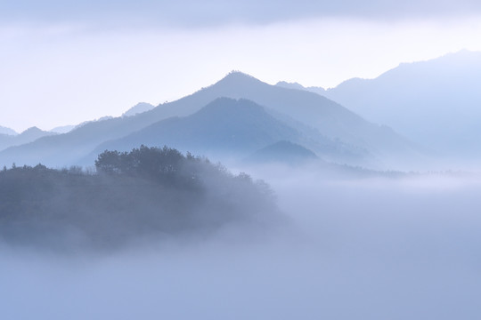 江南山水田园山村