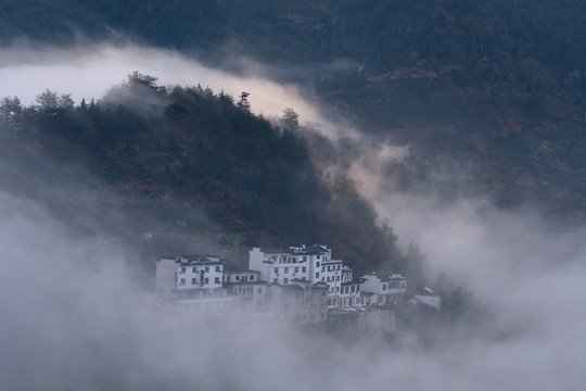 江南山水田园山村